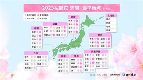 開花|桜ナビ 2024｜都道府県ごとの開花・満開